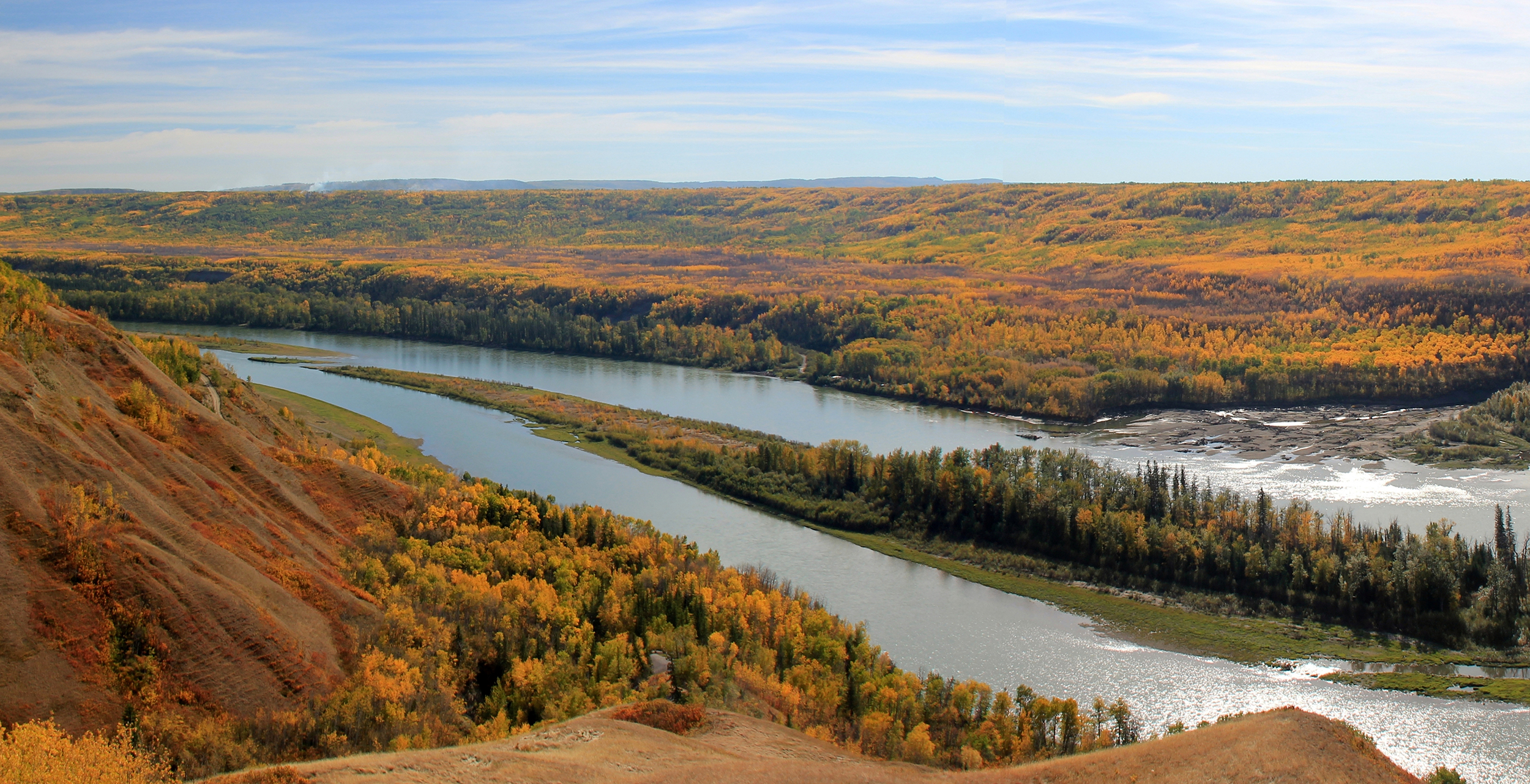 Autumn colours at the Site C dam site prior to construction